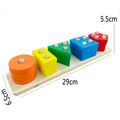 Montessori Wooden Shape & Color Matching Blocks – Early Learning Toy for Toddlers (1–3 Years) - The Little Lights