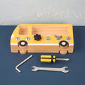 Busy Bus Wooden Screwdriver Toy – Montessori Fine Motor Tool Set for Toddlers & Kids - The Little Lights