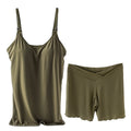 2-Piece Maternity Nursing Pajama Set – Padded Breastfeeding Cami + Low-Waist Shorts - The Little Lights