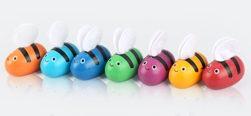 Montessori Wooden Bee Hive Toy – Color Sorting & Fine Motor Game for Toddlers - The Little Lights
