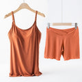 2-Piece Maternity Nursing Pajama Set – Padded Breastfeeding Cami + Low-Waist Shorts - The Little Lights