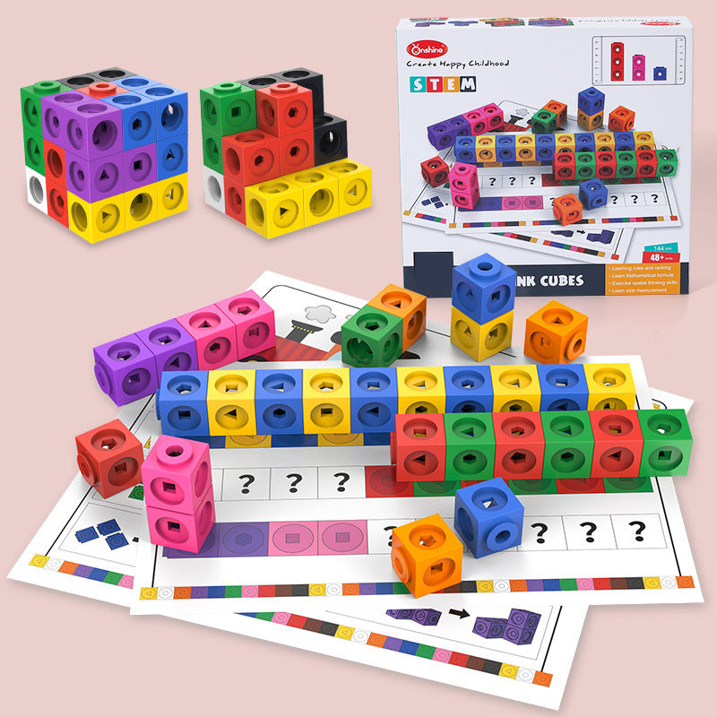 STEM Math Link Cubes – Snap-Together Counting & Building Blocks for Kids' Early Education - The Little Lights