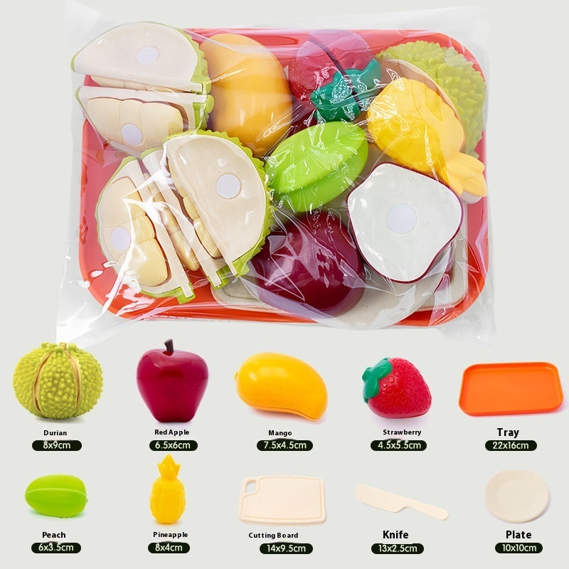 Kids’ Pretend Play Fruit Cutting Set – Montessori-Inspired Emulational Food Slicer Toy for Toddlers - The Little Lights