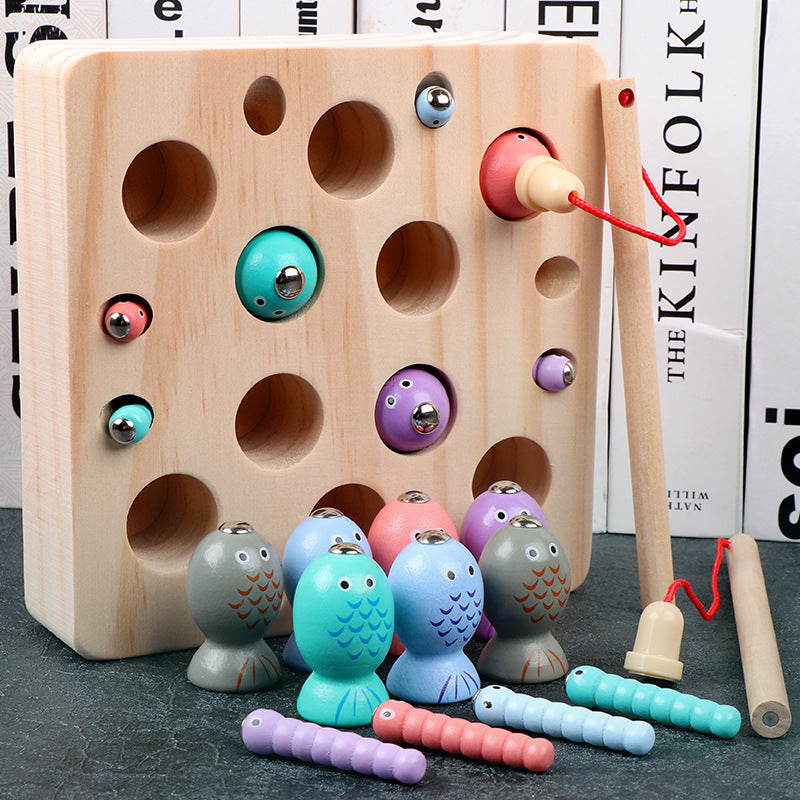 Montessori Magnetic Wooden Fishing Toy for Toddlers (1–3 Years) – Hand-Eye Coordination & Fine Motor Skill Game - The Little Lights