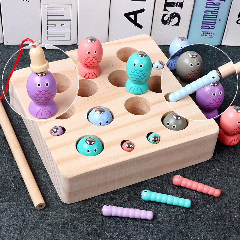 Montessori Magnetic Wooden Fishing Toy for Toddlers (1–3 Years) – Hand-Eye Coordination & Fine Motor Skill Game - The Little Lights