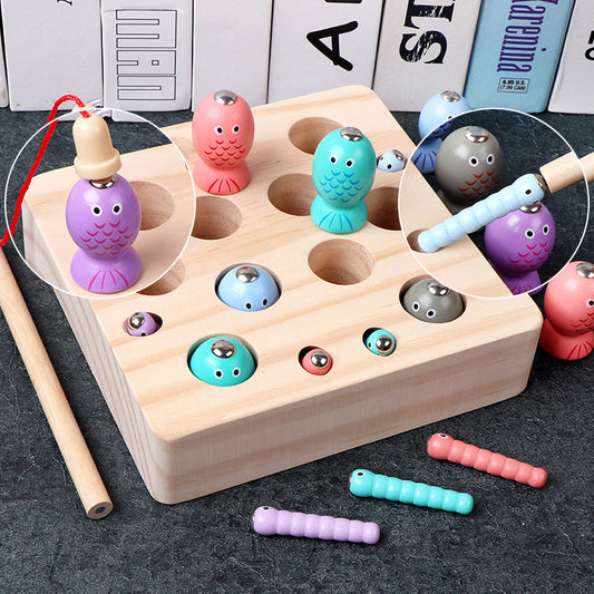 Montessori Magnetic Wooden Fishing Toy for Toddlers (1–3 Years) – Hand-Eye Coordination & Fine Motor Skill Game - The Little Lights