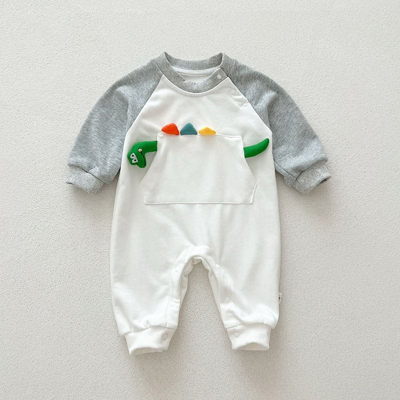 Autumn Baby Jumpsuit – Long Sleeve Cotton Romper for Baby Boys & Girls (0–12M) - The Little Lights