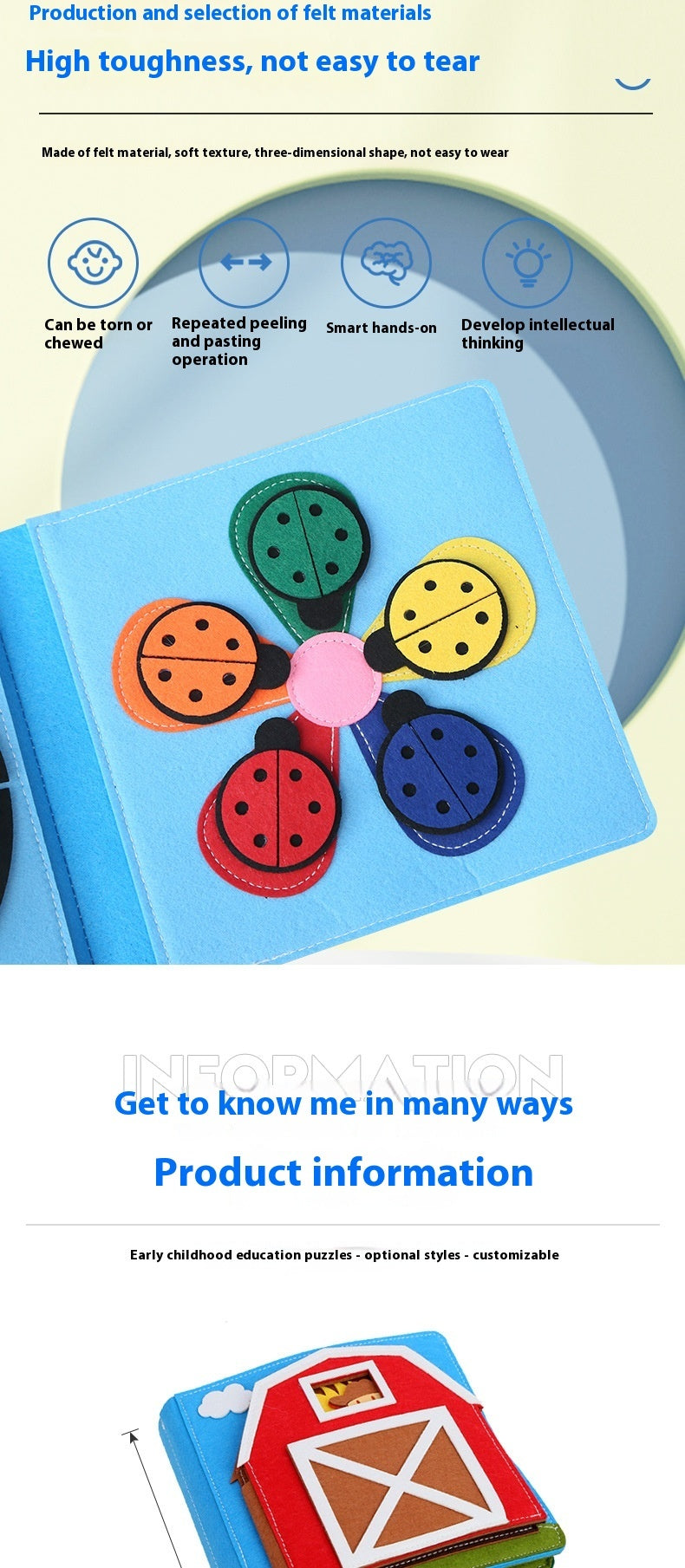 DIY Felt Montessori Cloth Book – Early Learning Activity Book for Toddlers - The Little Lights