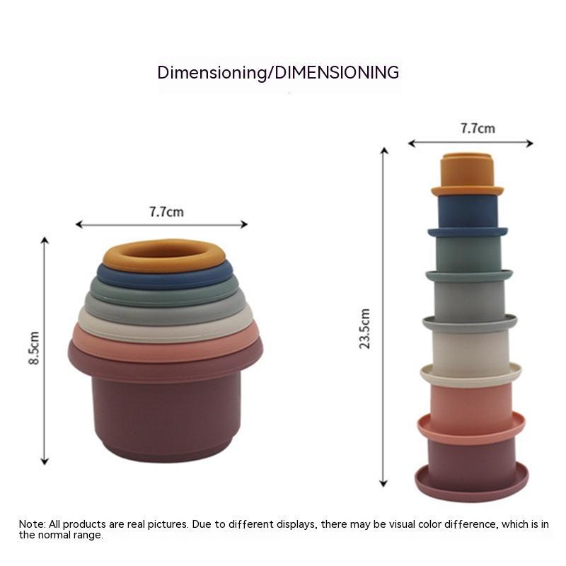 Silicone Stacking Cups for Babies – Montessori-Inspired Sensory Toy for Infants & Toddlers - The Little Lights