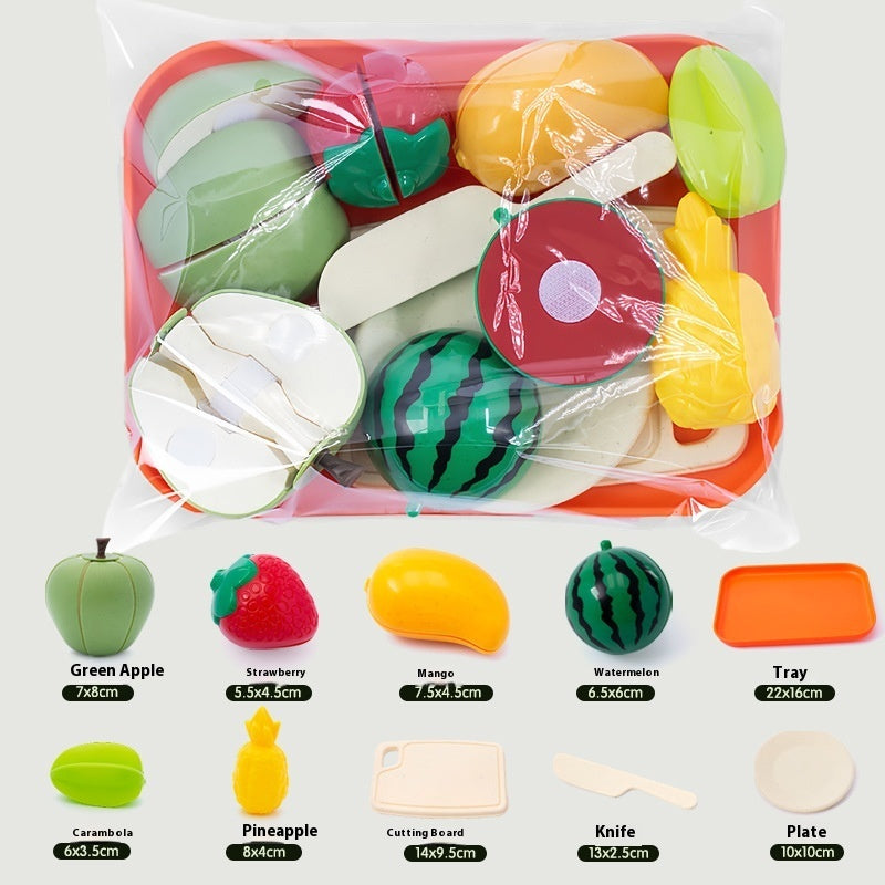 Kids’ Pretend Play Fruit Cutting Set – Montessori-Inspired Emulational Food Slicer Toy for Toddlers - The Little Lights