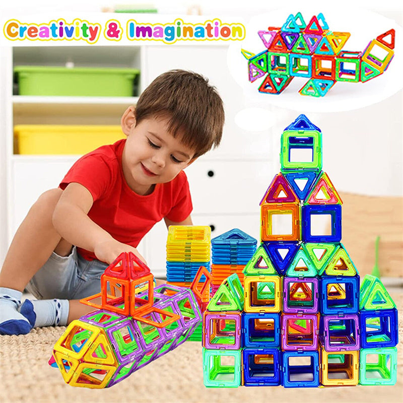 Magnetic Building Blocks – STEM Construction Set for Kids (110–184pcs) - The Little Lights