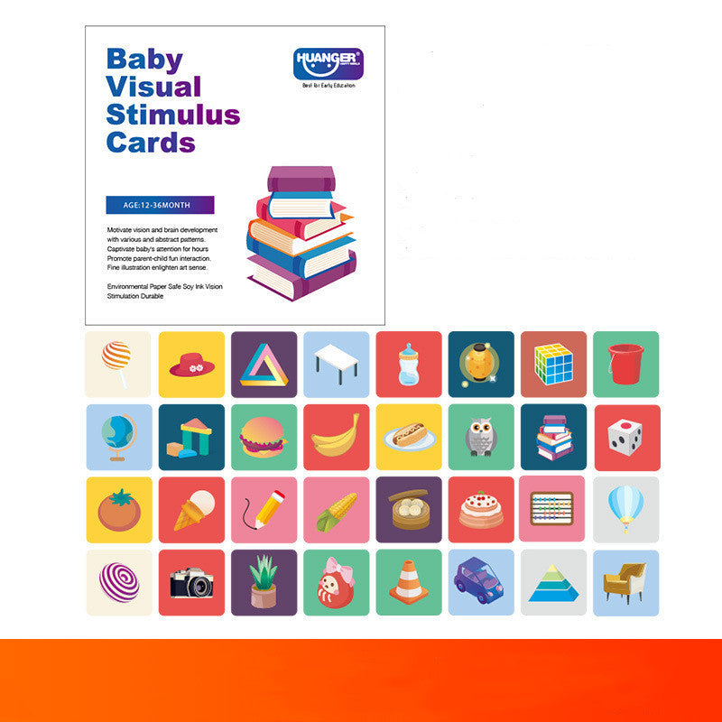 Infant Early Education Training Cards – High Contrast Flashcards for Newborn Visual Development | Baby Brain Stimulation Set - The Little Lights