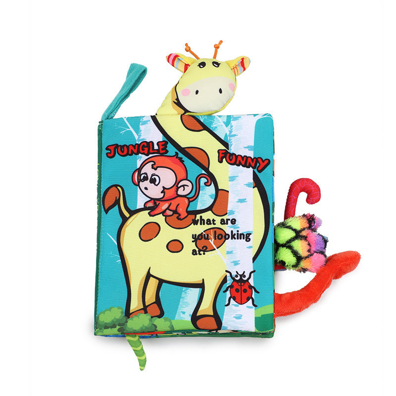 Animal Tail Cloth Book for Babies – Sensory Crinkle Soft Book with Textured Tails (Jungle, Ocean, Farm & Dino Themes) - The Little Lights