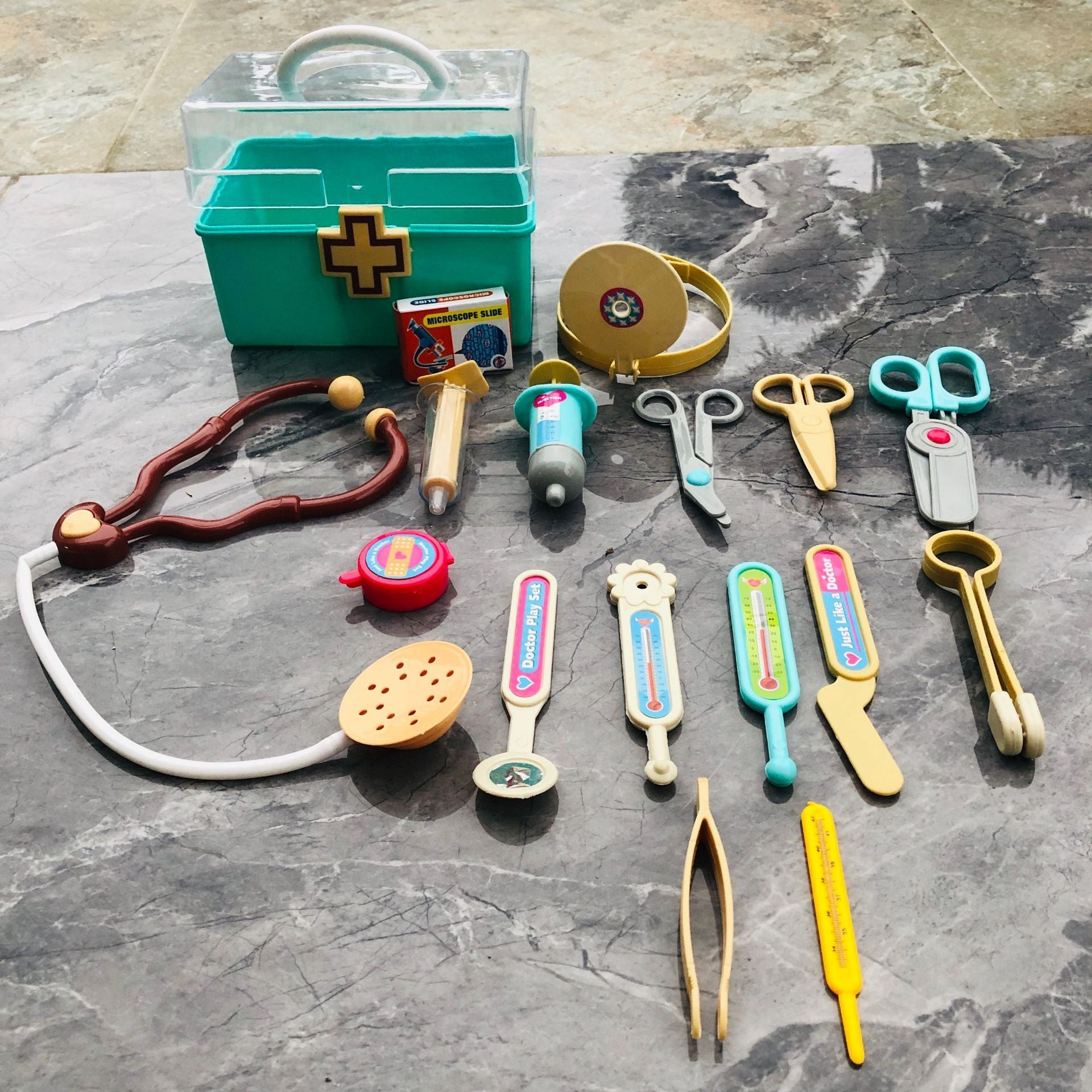 16-Piece Kids Doctor Play Set – Pretend Medical Kit with Stethoscope, Syringe & Case for Toddlers - The Little Lights