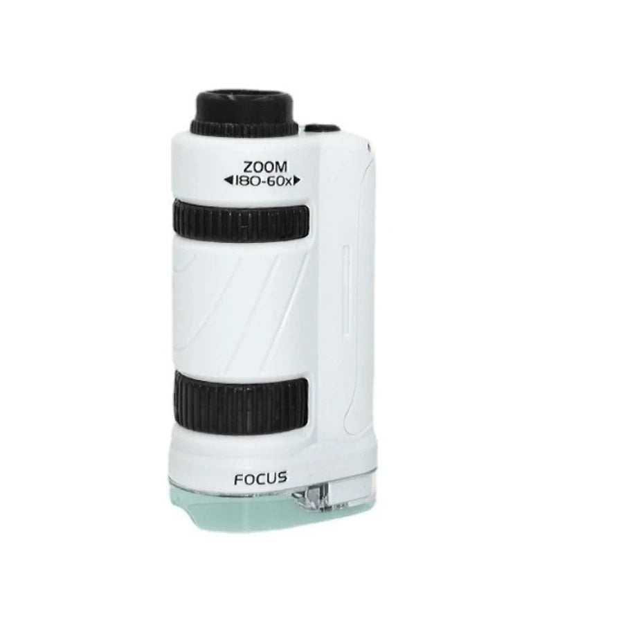 Kids Science Microscope Toy – 60–180x Zoom Pocket Microscope with LED Light – STEM Educational Toy for Kids - The Little Lights